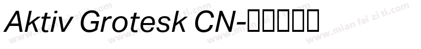 Aktiv Grotesk CN字体转换